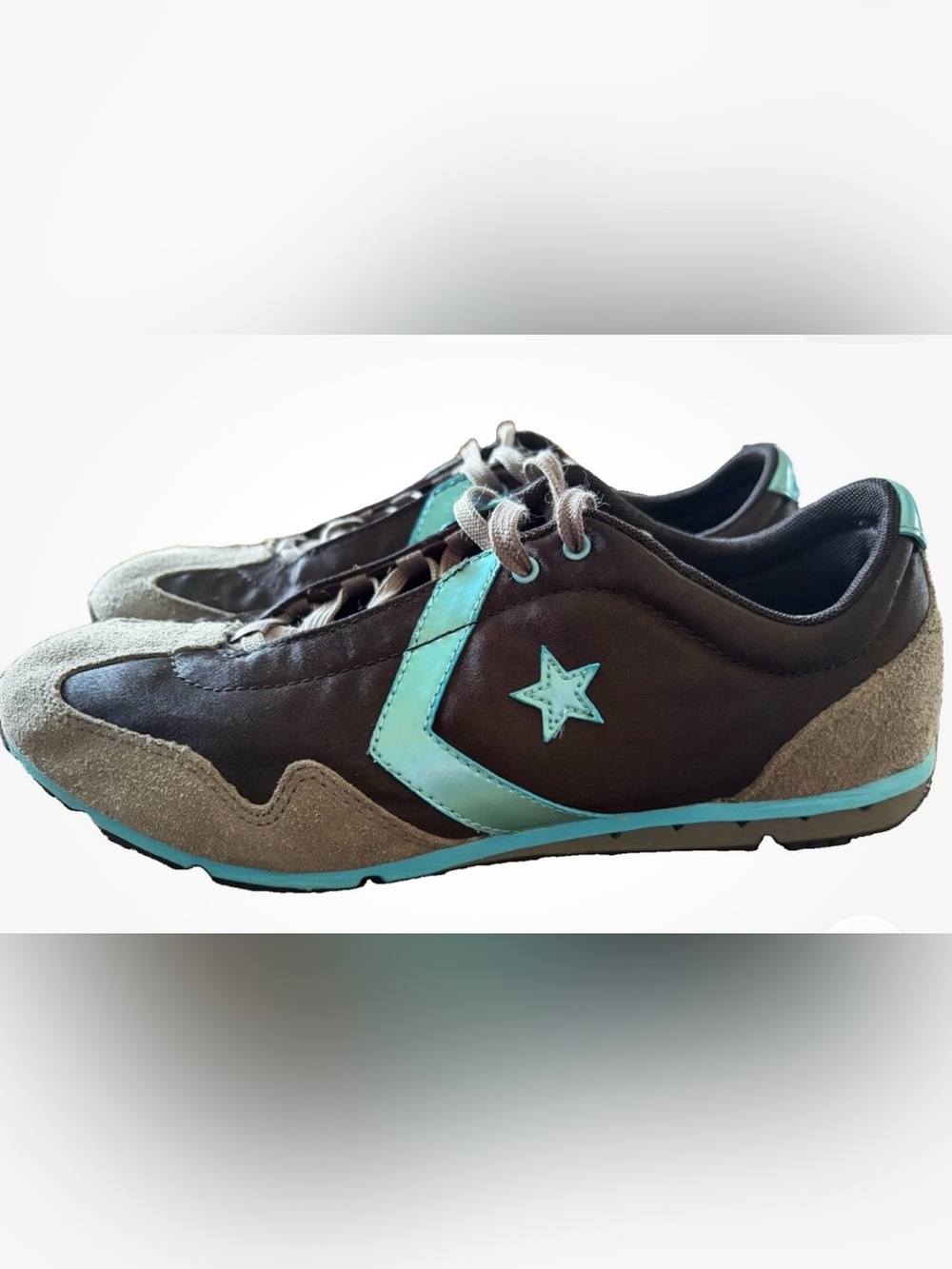 Converse Women's Revival Ox Black / Turquoise Retro Lifestyle Sneakers us sz 8.5